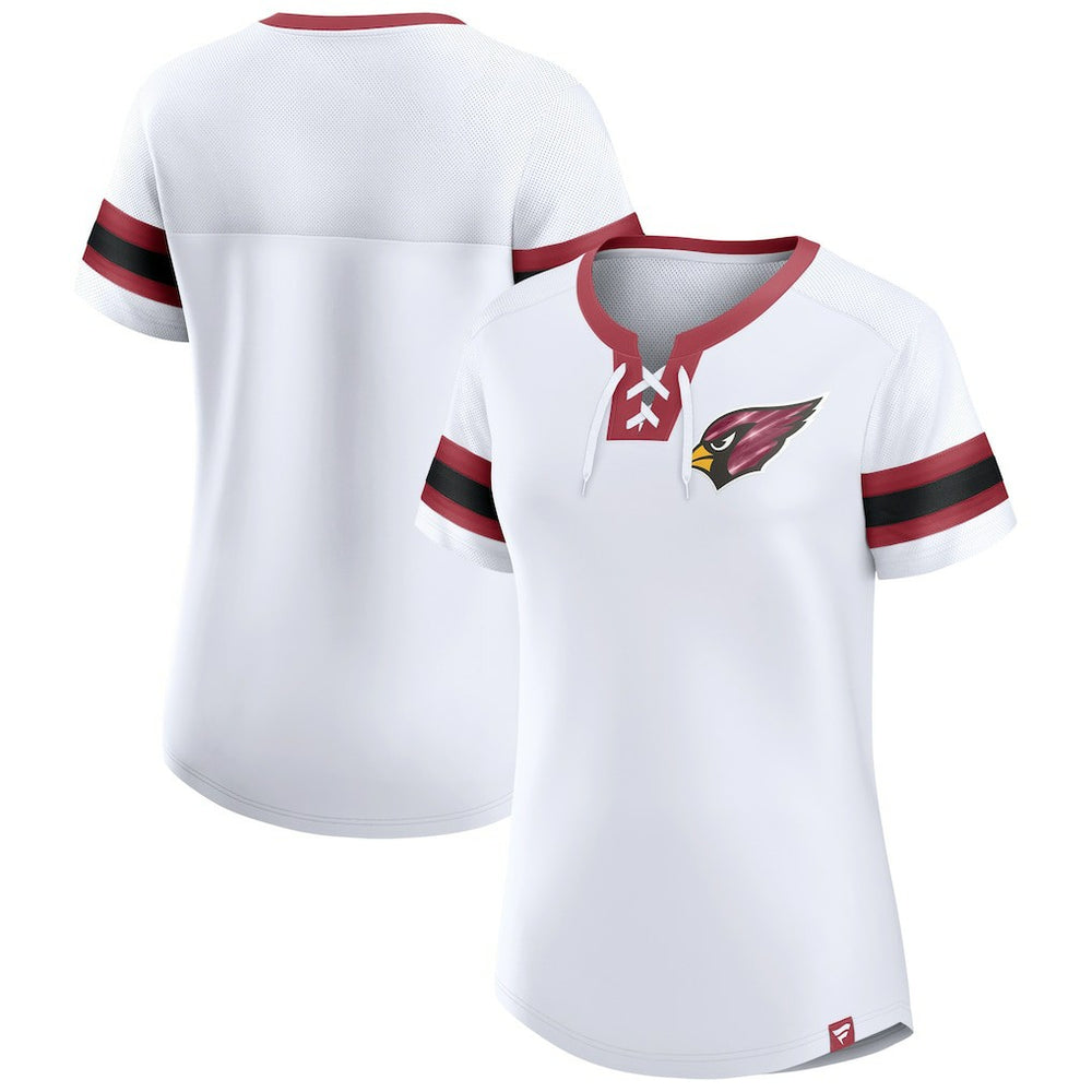 Arizona Cardinals Fanatics Women's Sunday Best Lace-Up T-Shirt