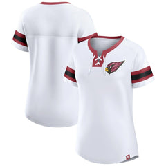 Arizona Cardinals Fanatics Women's Sunday Best Lace-Up T-Shirt