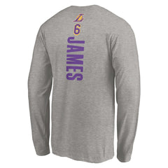 LeBron James Los Angeles Lakers #6 Playmaker Name & Number Long Sleeve T-Shirt Outlet