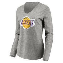 LeBron James Los Angeles Lakers Women's #6 Playmaker Name & Number Long Sleeve V-Neck T-Shirt Discount