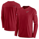 Arizona Cardinals Nike Sideline Coach Chevron Lock Up Long Sleeve V-Neck Performance T-Shirt