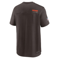 Cleveland Browns Nike Sideline Coach Chevron Lock Up Logo V-Neck Performance T-Shirt