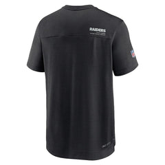 Las Vegas Raiders Nike Sideline Coach Chevron Lock Up Logo V-Neck Performance T-Shirt