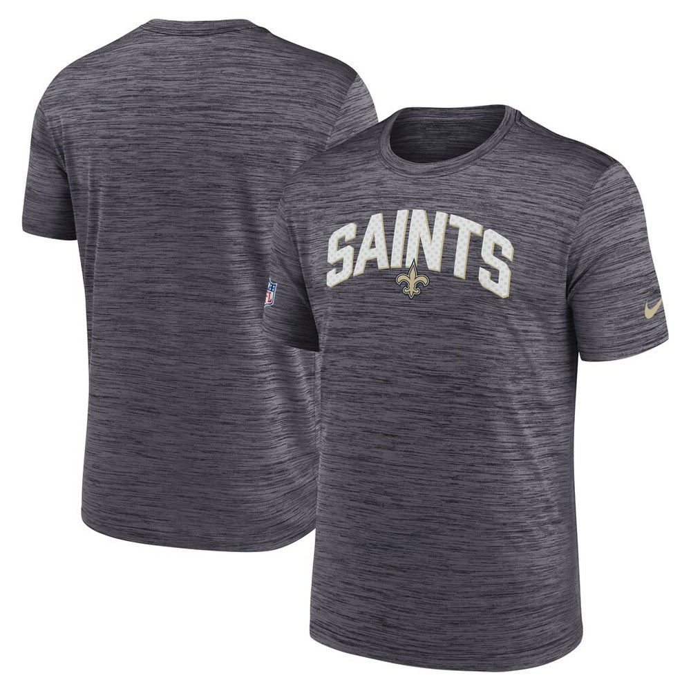 New Orleans Saints Nike Sideline Velocity Athletic Stack Performance T-Shirt