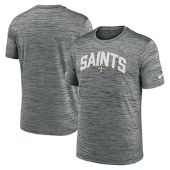 New Orleans Saints Nike Sideline Velocity Athletic Stack Performance T-Shirt
