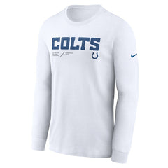 Indianapolis Colts Nike Sideline Infograph Lock Up Performance Long Sleeve T-Shirt
