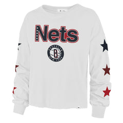 Brooklyn Nets '47 Women's 2021/22 City Edition Call Up Parkway Long Sleeve T-Shirt For Sale
