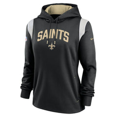 New Orleans Saints Nike Women's Sideline Stack Performance Pullover Hoodie