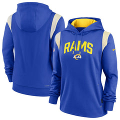 Los Angeles Rams Nike Women's Sideline Stack Performance Pullover Hoodie