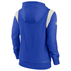 Los Angeles Rams Nike Women's Sideline Stack Performance Pullover Hoodie
