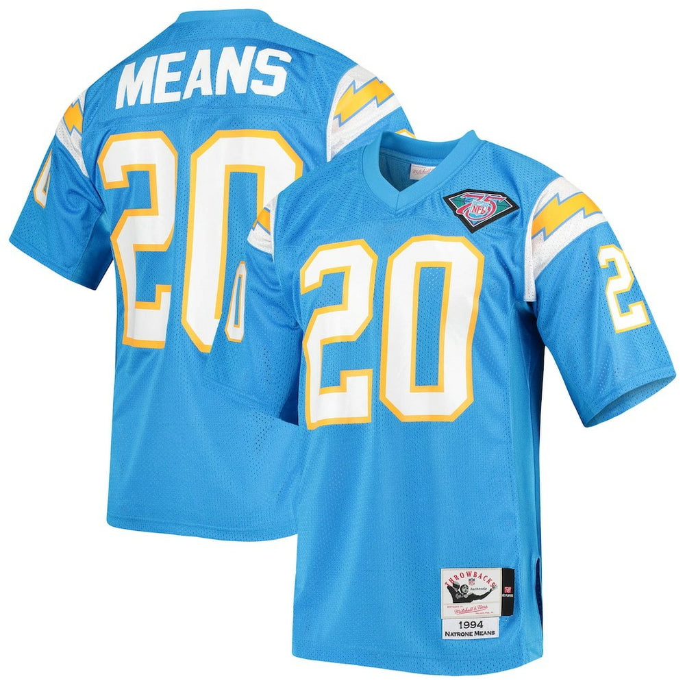 Los Angeles Chargers Mitchell & Ness Natrone Means 1994 Authentic Throwback Retired Player Jersey