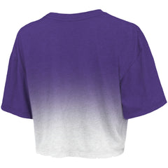 Los Angeles Lakers Majestic Threads Women's Dirty Dribble Tri-Blend Cropped T-Shirt New