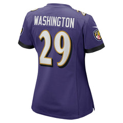 Baltimore Ravens Nike Ar'Darius Washington Women's Player Game Jersey