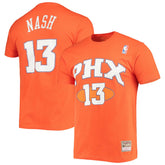 Steve Nash Phoenix Suns Hardwood Classics Stitch Name & Number T-Shirt On Sale