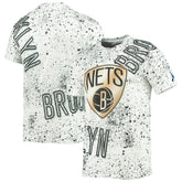 Brooklyn Nets FISLL Gold Foil Splatter Print T-Shirt Outlet