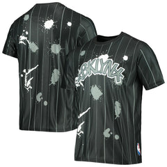 Brooklyn Nets FISLL Striped Splatter T-Shirt New