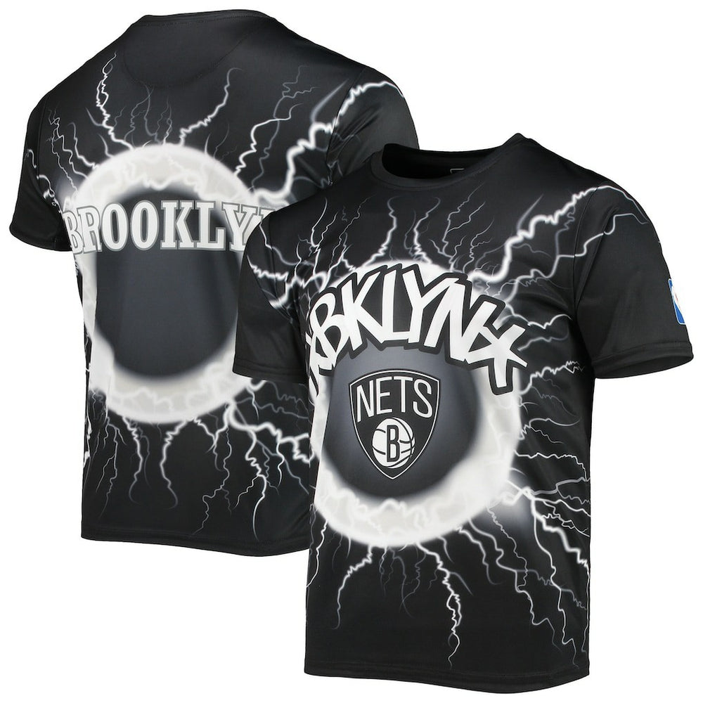 Brooklyn Nets FISLL Tornado Bolt T-Shirt Discount