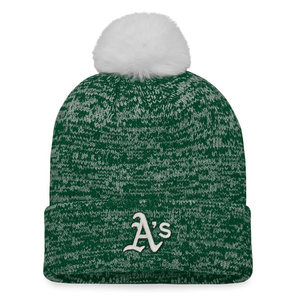 Athletics Fanatics Women's Iconic Cuffed Knit Hat with Pom | MLB Sale