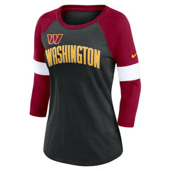 Washington Commanders Nike Women's Football Pride Raglan 3/4-Sleeve T-Shirt
