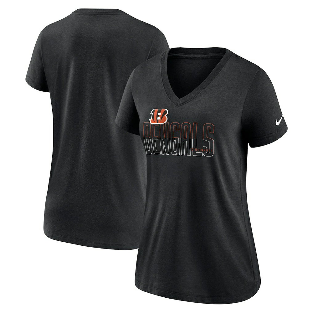 Cincinnati Bengals Nike Women's Lock Up Tri-Blend V-Neck T-Shirt