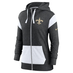 New Orleans Saints Nike Women's Plus Size Monaco Full-Zip Lightweight Hoodie