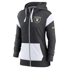 Las Vegas Raiders Nike Women's Plus Size Monaco Full-Zip Lightweight Hoodie