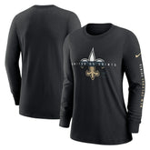 New Orleans Saints Nike Women's Prime Split Long Sleeve T-Shirt
