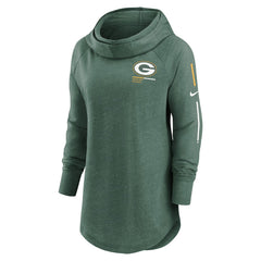 Green Bay Packers Nike Women's Minimal Statement Lightweight Raglan Funnel Neck Pullover Hoodie