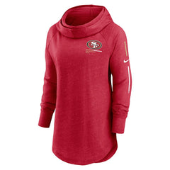 San Francisco 49ers Nike Women's Minimal Statement Lightweight Raglan Funnel Neck Pullover Hoodie
