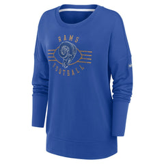Los Angeles Rams Nike Women's Rewind Playback Icon Performance Pullover Sweatshirt