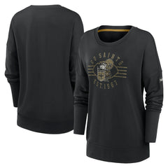 New Orleans Saints Nike Women's Rewind Playback Icon Performance Pullover Sweatshirt
