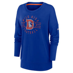 Denver Broncos Nike Women's Rewind Playback Icon Performance Pullover Sweatshirt