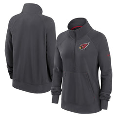 Arizona Cardinals Nike Women's Premium Raglan Performance Half-Zip Sweatshirt