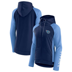 Tennessee Titans Fanatics Women's End Around Lightweight Raglan Full-Zip Hoodie Jacket
