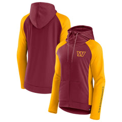 Washington Commanders Fanatics Women's End Around Lightweight Raglan Full-Zip Hoodie Jacket