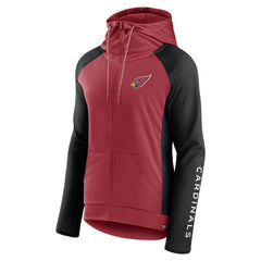 Arizona Cardinals Fanatics Women's End Around Lightweight Raglan Full-Zip Hoodie Jacket