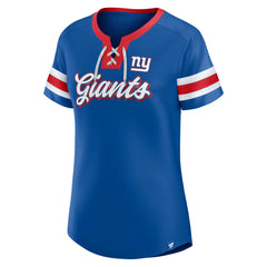 New York Giants Fanatics Women's Original State Lace-Up T-Shirt