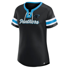 Carolina Panthers Fanatics Women's Original State Lace-Up T-Shirt