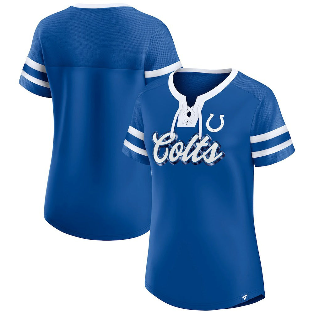 Indianapolis Colts Fanatics Women's Original State Lace-Up T-Shirt