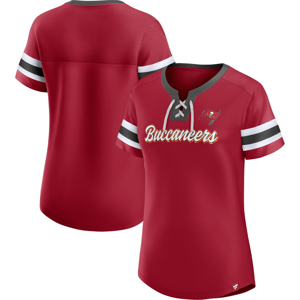 Tampa Bay Buccaneers Fanatics Women's Original State Lace-Up T-Shirt