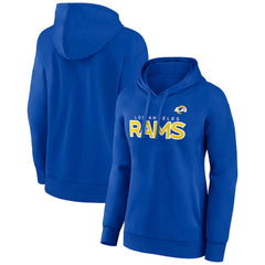 Los Angeles Rams Fanatics Women's Iconic Cotton Fleece Checklist Pullover Hoodie