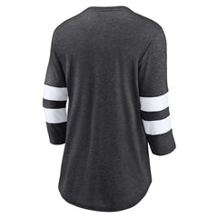 Las Vegas Raiders Fanatics Women's Primary Logo 3/4 Sleeve Scoop Neck T-Shirt