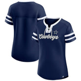 Dallas Cowboys Fanatics Women's Original State Lace-Up T-Shirt