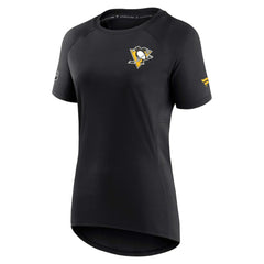Pittsburgh Penguins Fanatics Women's Authentic Pro Rink Raglan Tech T-Shirt Sale