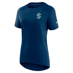 Seattle Kraken Fanatics Women's Authentic Pro Rink Raglan Tech T-Shirt Outlet