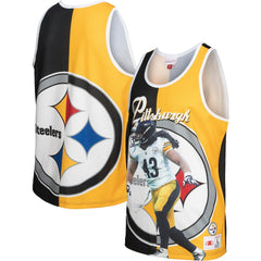 Pittsburgh Steelers Mitchell & Ness Troy Polamalu Retired Player Graphic Tank Top