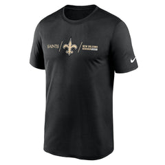 New Orleans Saints Nike Horizontal Lockup Legend Performance T-Shirt