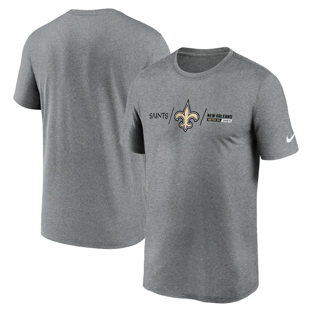 New Orleans Saints Nike Horizontal Lockup Legend Performance T-Shirt
