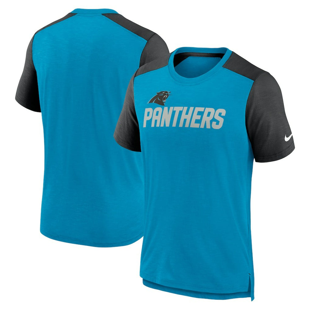 Carolina Panthers Nike Color Block Team Name T-Shirt