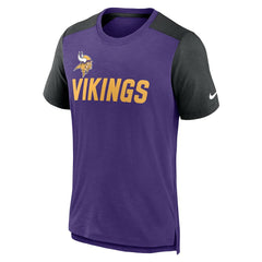 Minnesota Vikings Nike Color Block Team Name T-Shirt